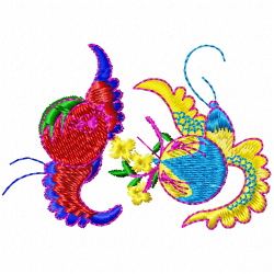 Small Birds Embroidery Design 6